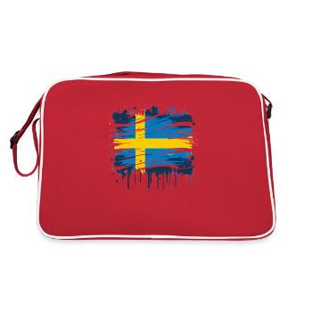 Sverige Sweden Flag Schweden Flagge - Retro Bag - red/white - Back