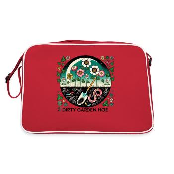 Schmutziger Garten - Retro Tasche - Rot/Weiß - Hinten