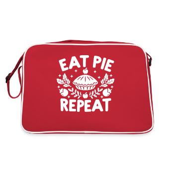 Eat Pie Repeat - Retro Bag - red/white - Back