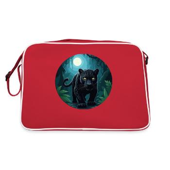 Panthère noire au clair de lune - Sac Retro - rouge/blanc - Dos