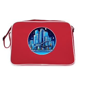 City Night Sky - Retro Bag - red/white - Back