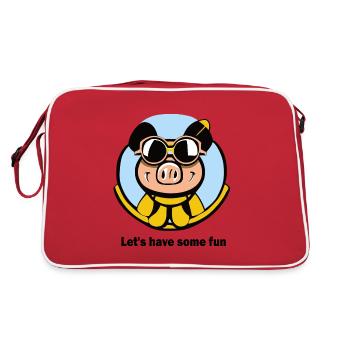 S’amuser avec le cochon - Sac Retro - rouge/blanc - Dos