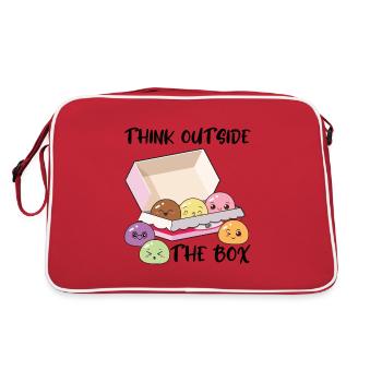 Mochi Kawaii außerhalb Box denken Geschenk - Retro Tasche - Rot/Weiß - Hinten