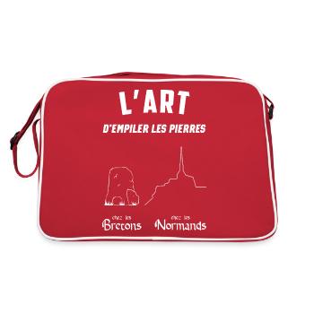 L'art d empiler les pierres - Sac Retro - rouge/blanc - Dos