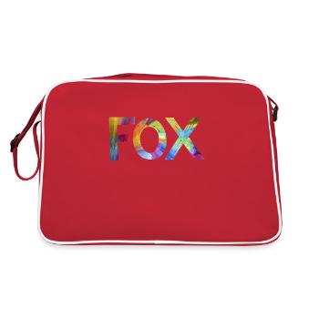 Colourful Fox - Retro Tasche - Rot/Weiß - Hinten