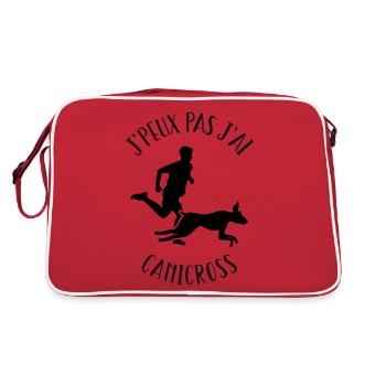 J'peux Pas J'ai Canicross, Humour Canicross - Sac Retro - rouge/blanc - Dos