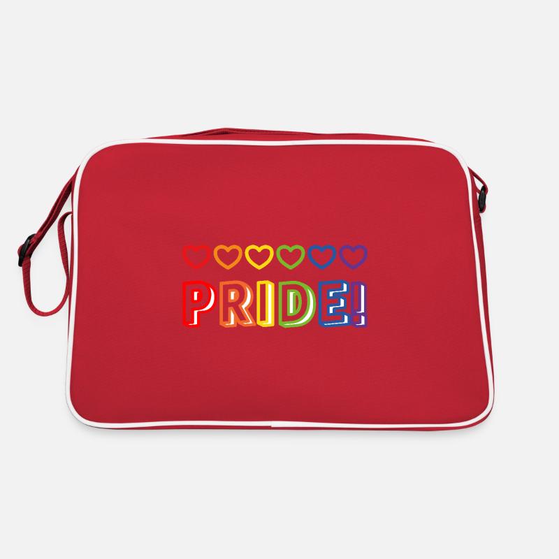 Fierté Rainbow Hearts Sac Retro