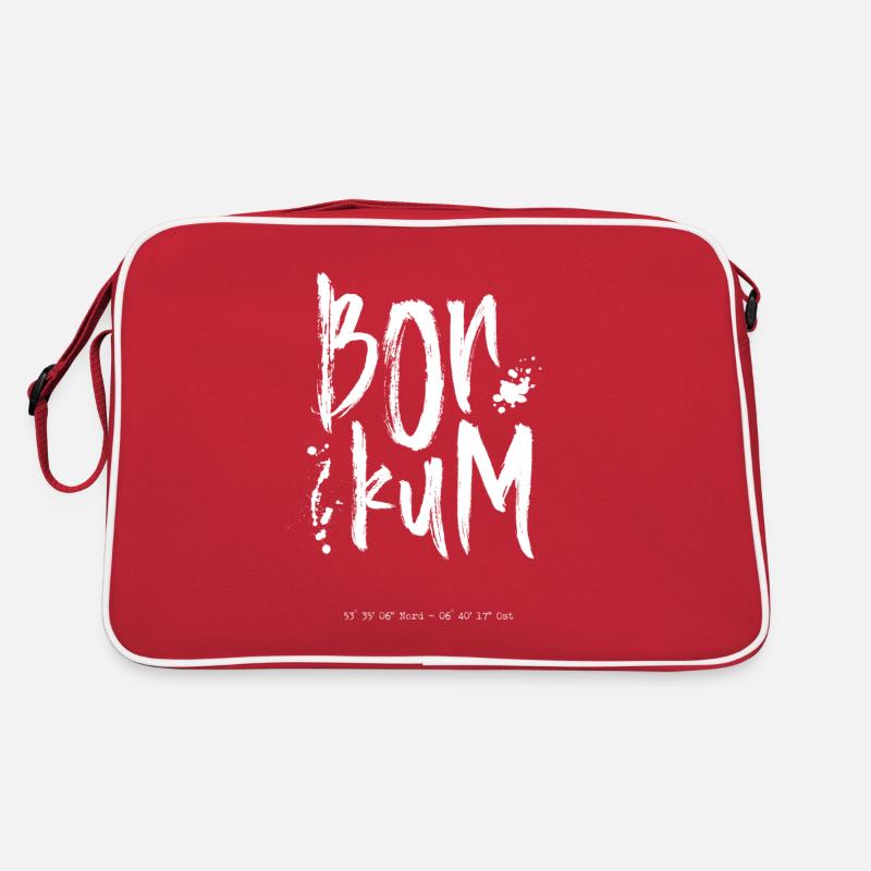 Borkum Typografie Retro Tasche