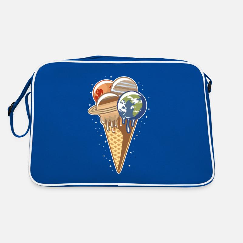 Planeten aus Eiscreme Retro Tasche