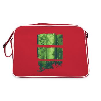 FORÊT - Sac Retro - rouge/blanc - Dos