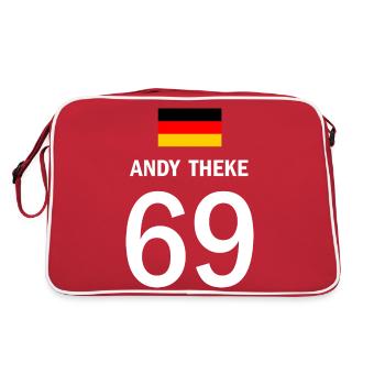 ANDY THEKE - Retro Tasche - Rot/Weiß - Hinten