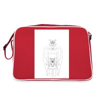 The devil with the woman in the skirt - Retro Bag - red/white - Back