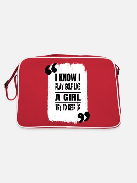 Gift GolfDecor GolfcoachGifts Sports - Retro Bag - red/white - Back