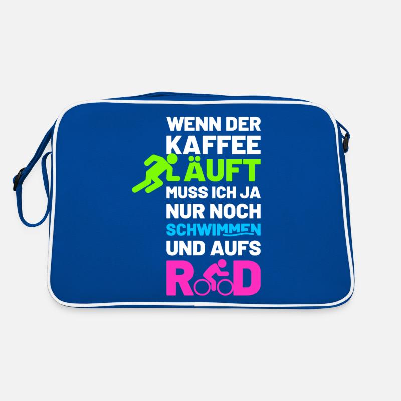 Wenn der Kaffee läuft Retro Tasche
