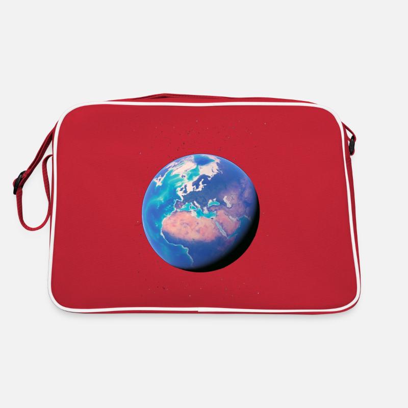 La Terre dans un spectacle astronomique - Sac Retro - rouge/blanc