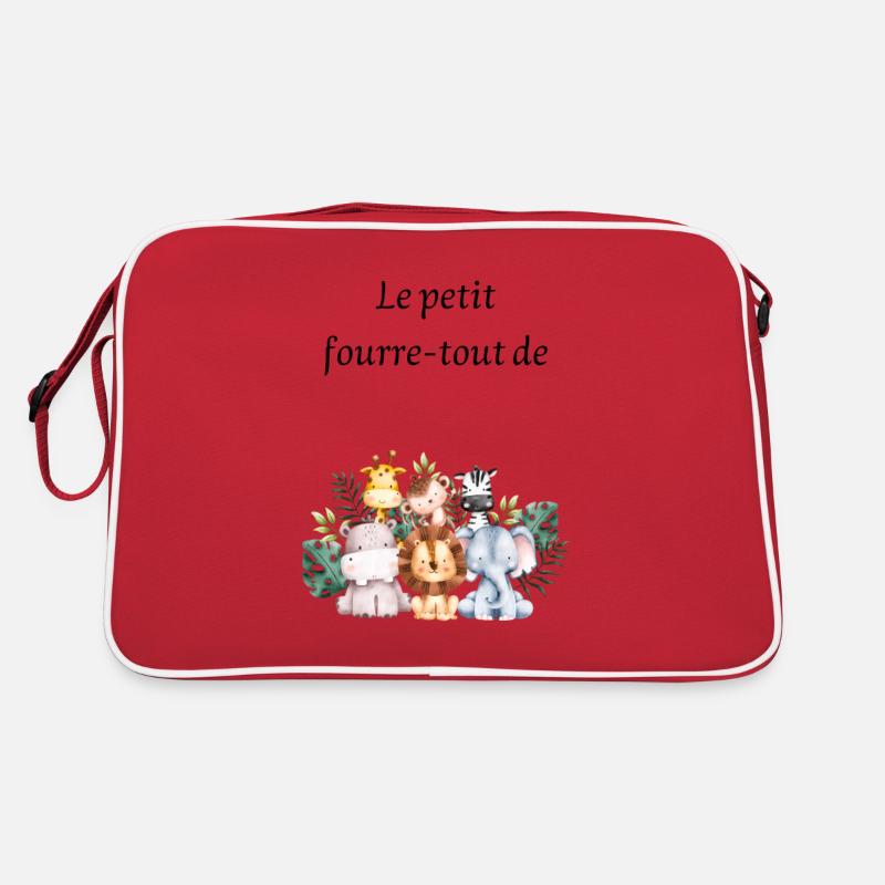 Personalized jungle animals with first name Retro Bag