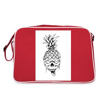 Crazy Pineapple - Retro Tasche - Rot/Weiß - Hinten