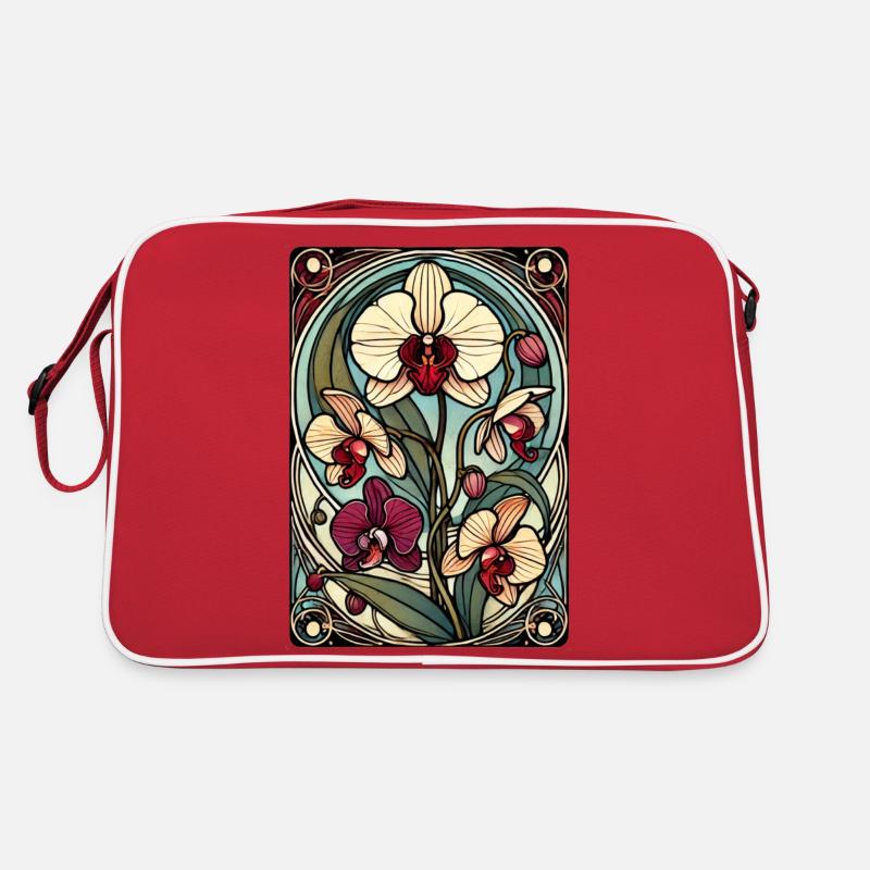 Orchideen Retro Tasche