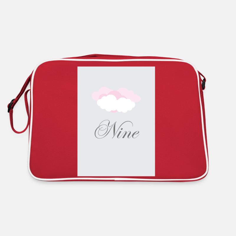 Cloud Nine Grey and Pink with Fluffy Clouds Retro Bag