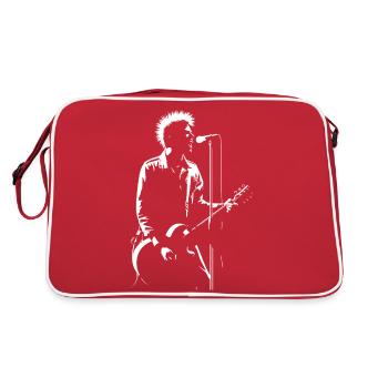 Music retro heavy metal Hard Rock Punk vinyl pop - Retro Bag - red/white - Back