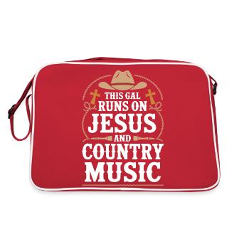Faith meets country style - Retro Bag - red/white - Back