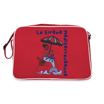 La sirène Méditerranéenne, style rétro - Sac Retro - rouge/blanc - Dos