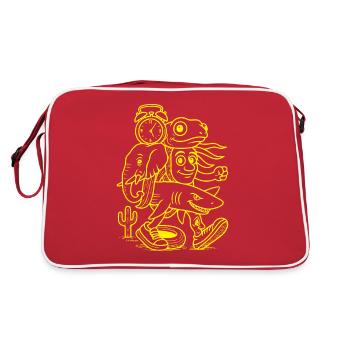 Top tier Italian Brain Rot - in yellow - Retro Bag - red/white - Back