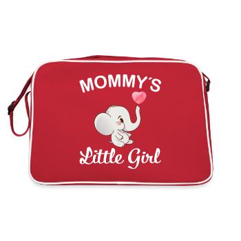 Mommy´s little girl kleine Tochter Mutterliebe süß - Retro Tasche - Rot/Weiß - Hinten
