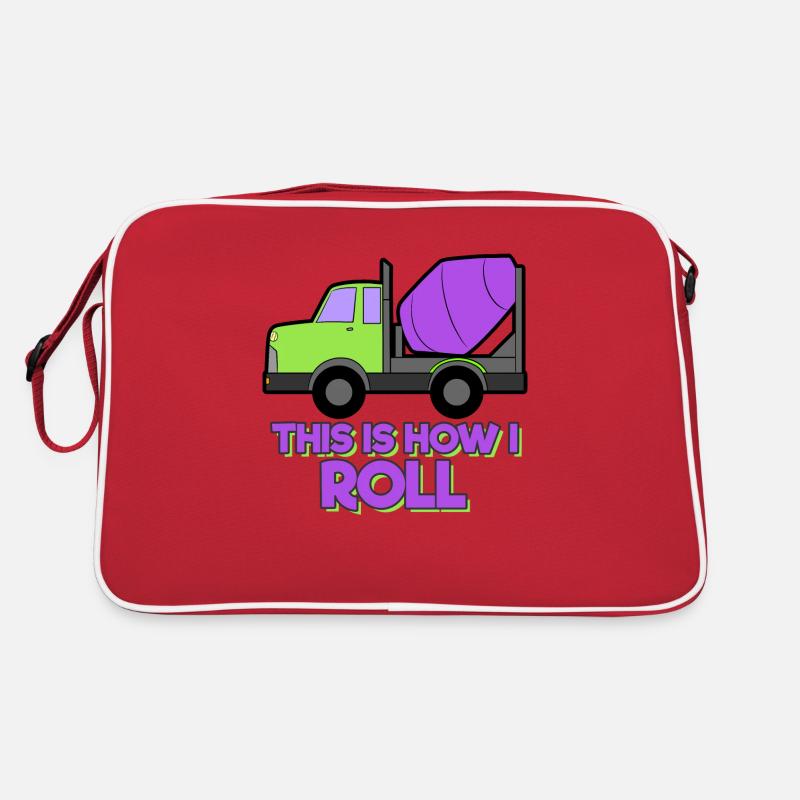 Excavator Construction Site Construction Worker Construction Rollers I Gift Retro Bag