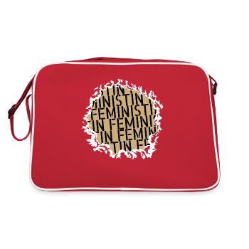 frauenpower power lettering birthday gift - Retro Bag - red/white - Back