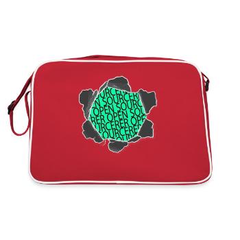 Birthday Present Idea C Plus Plus Fun Bday - Retro Bag - red/white - Back