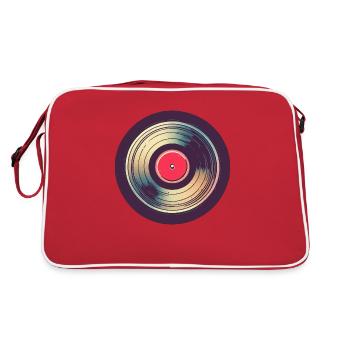 Disque vinyle rétro - Sac Retro - rouge/blanc - Dos