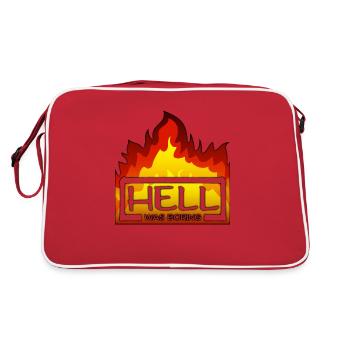 Hell was boring Hell was boring saying - Retro Bag - red/white - Back
