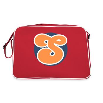 Letter S Orange Sport - Retro Bag - red/white - Back