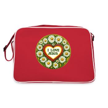 J’aime Jésus - Sac Retro - rouge/blanc - Dos