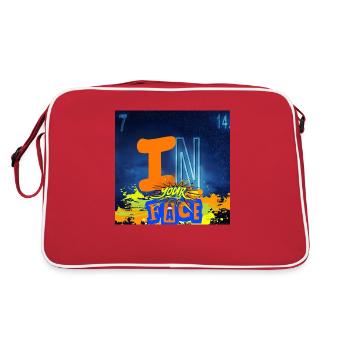 "IN YOUR FACE" chemistry design - Sac Retro - rouge/blanc - Dos