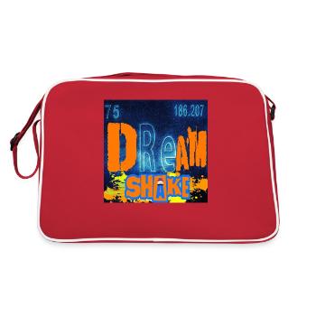 "DREAM SHAKE" design - Retro Bag - red/white - Back