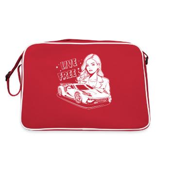Voiture de sport femme - Live Free - Live Casual - Sac Retro - rouge/blanc - Dos