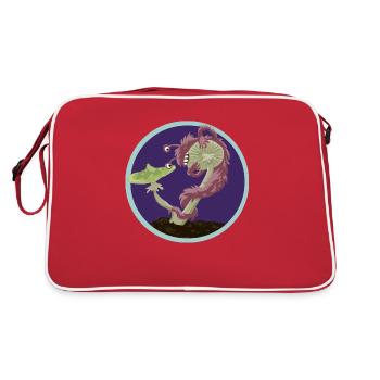 Pilzmonster - Retro Tasche - Rot/Weiß - Hinten