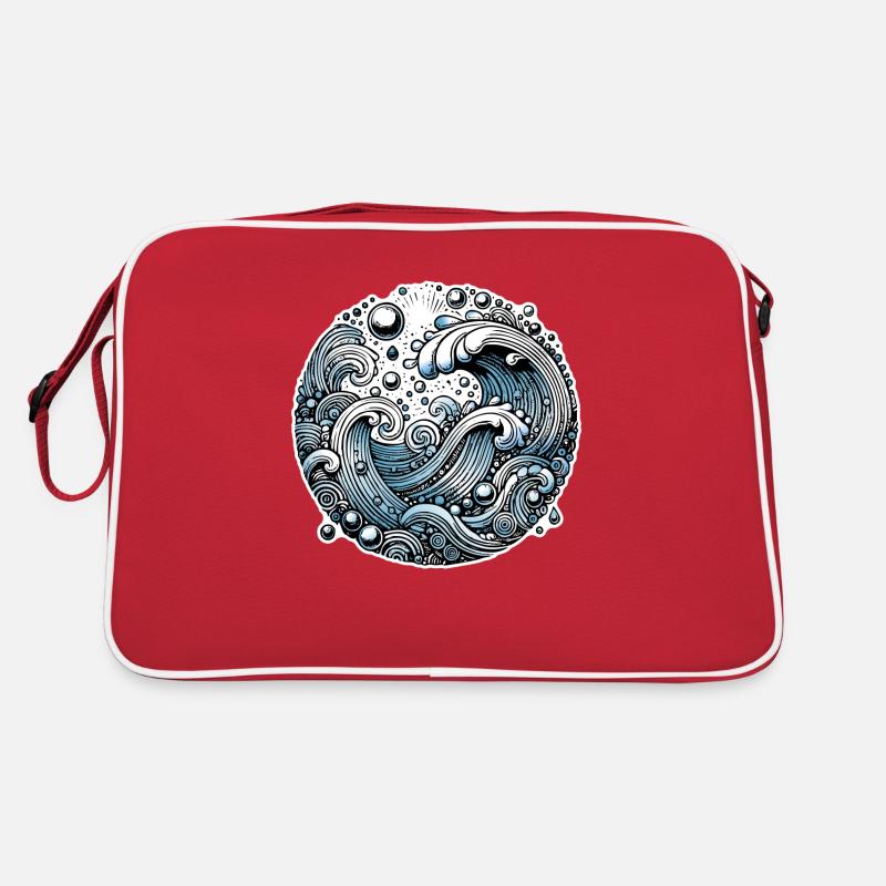 FEEL THE CALL Back Print Retro Tasche