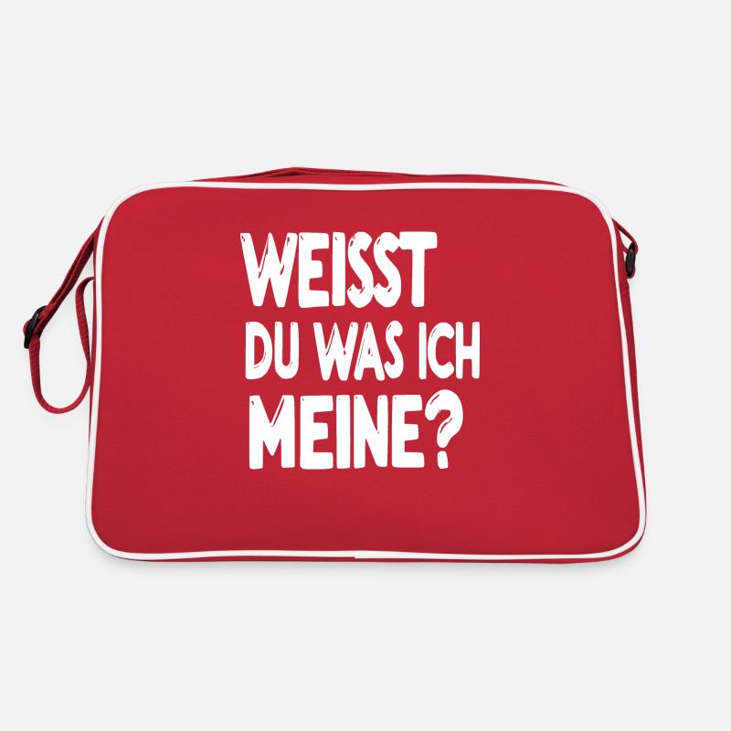Do you know what I mean? -white Retro Bag