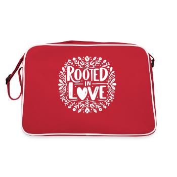 Rooted in Love - Retro Bag - red/white - Back