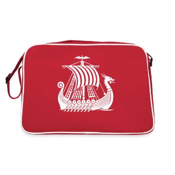 Navire viking - Sac Retro - rouge/blanc - Dos