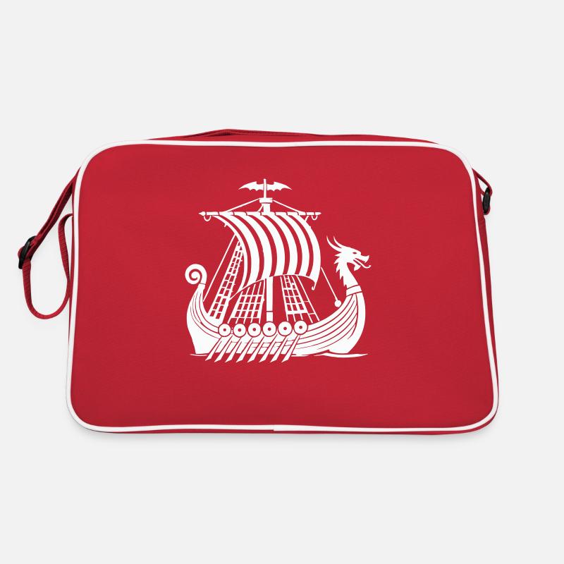 wikinger schiff Retro Tasche