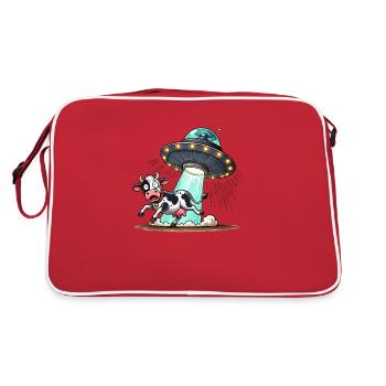 Vache OVNI - Sac Retro - rouge/blanc - Dos