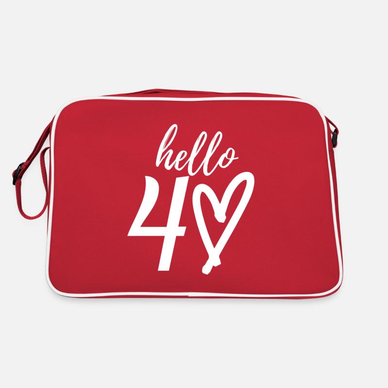 40th birthday - Retro Bag - red/white