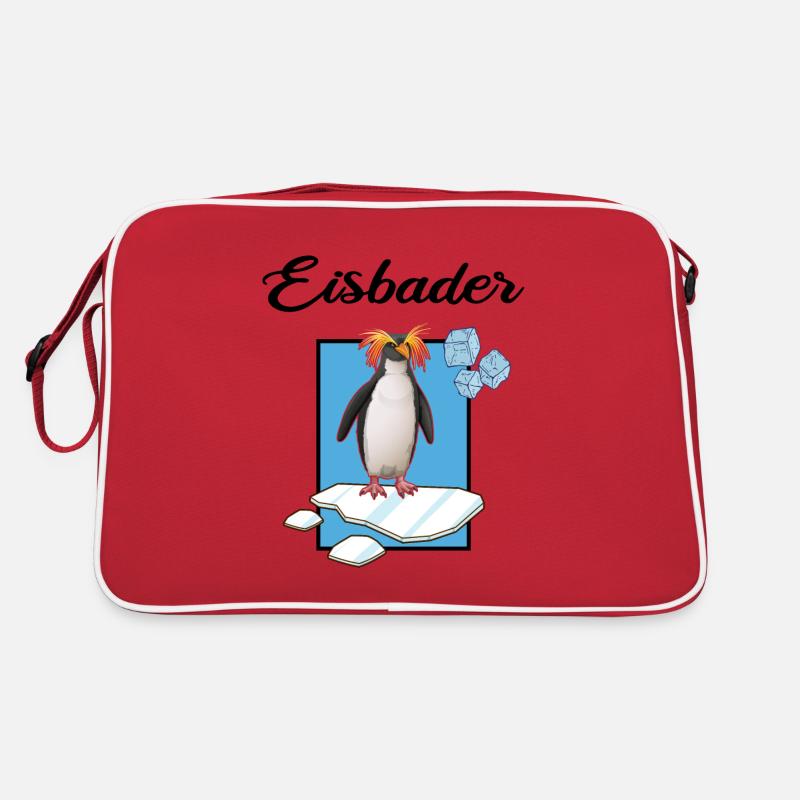 Eisbader "Winterschwimmer pinguin" Eisbad Retro Tasche