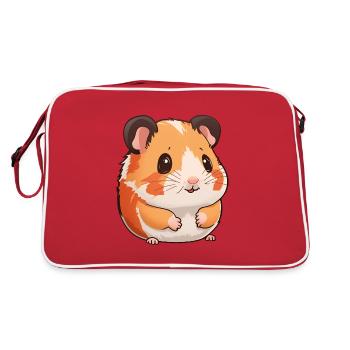 Totally cute hamster - Retro Bag - red/white - Back