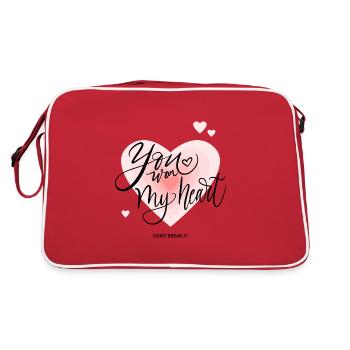 Happy Valentines Day - Retro Tasche - Rot/Weiß - Hinten