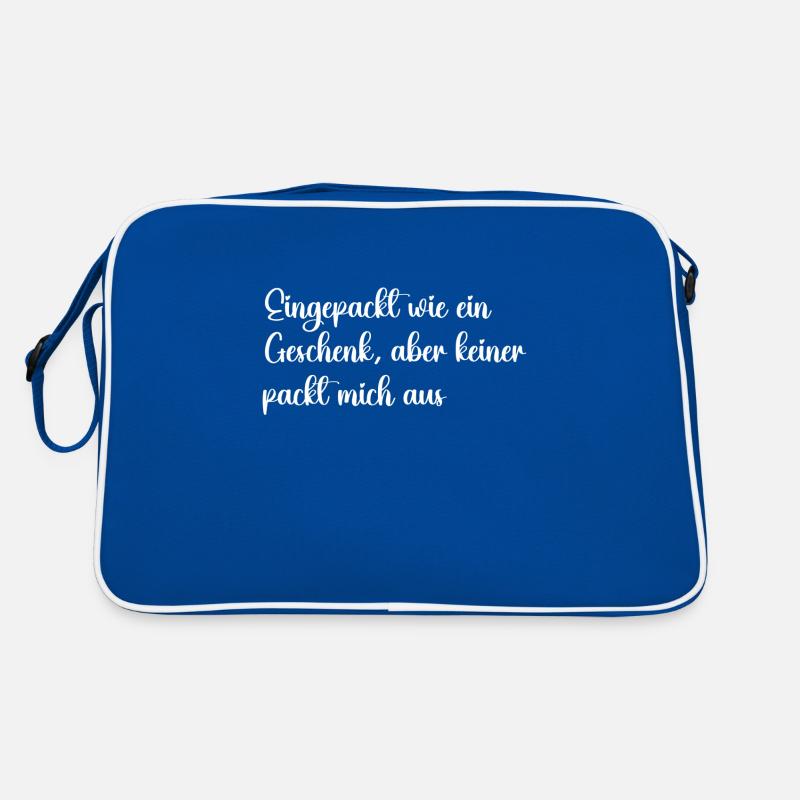 Eingepackt wie ein Geschenk, keiner packt mich aus Retro Tasche